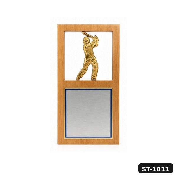 Wooden Cricket Recognition Plaque