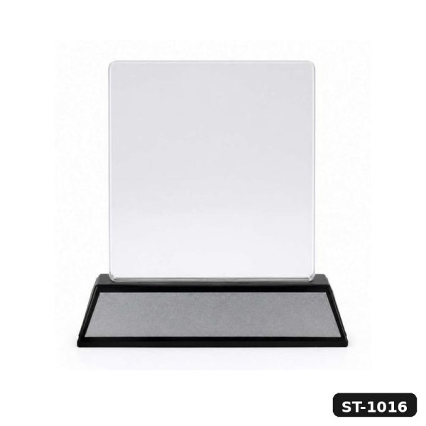Clear Square Crystal Plaque